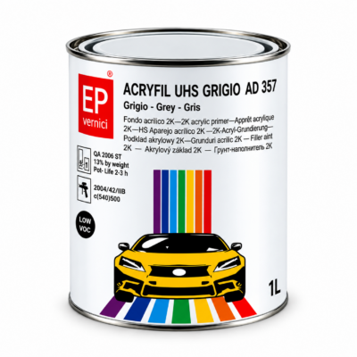 Fondo Acrilico 2K UHS Grigio Medio AD 357 1 lt Ep Vernici