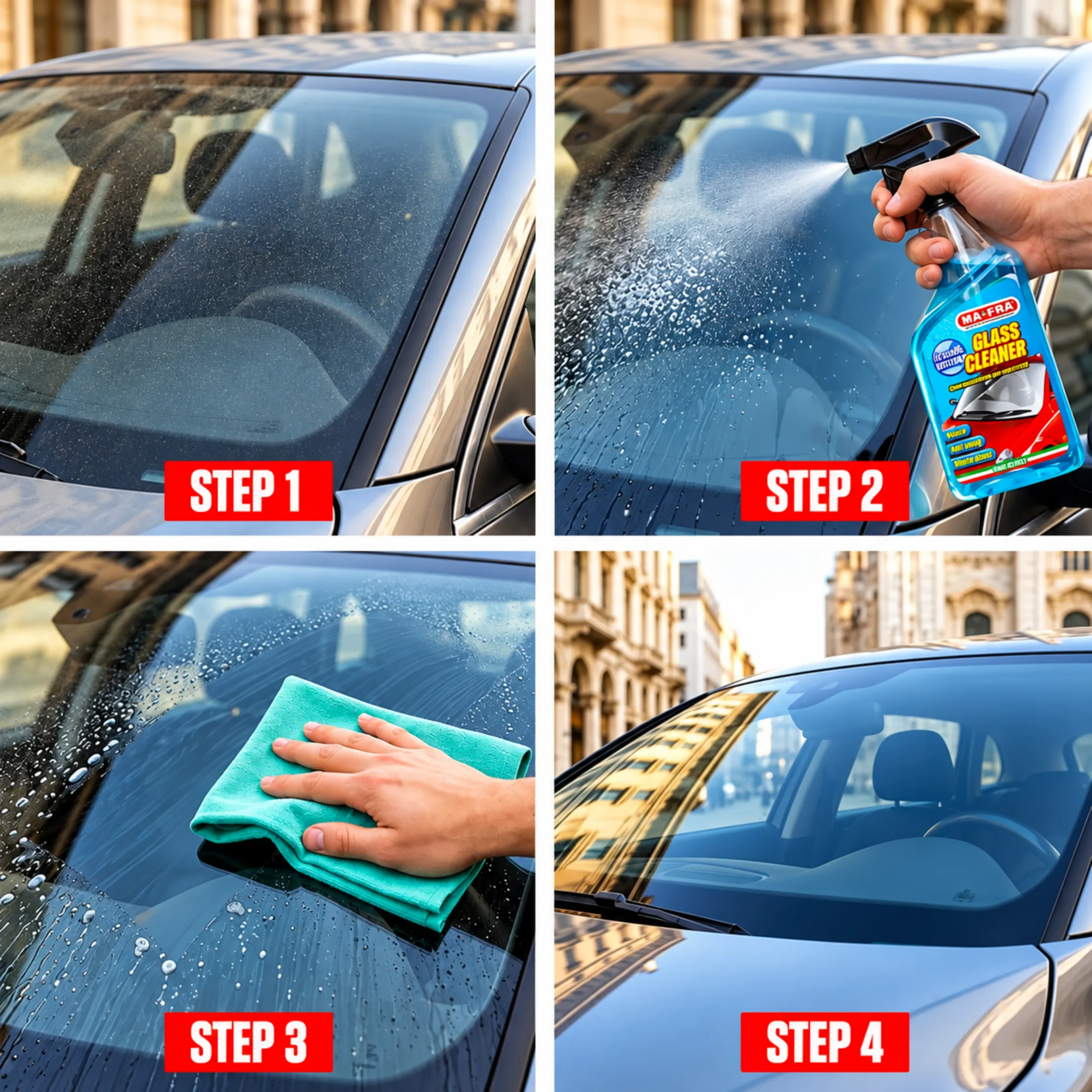 Glass Cleaner Sgrassatore Vetri Auto ml 500 Ma-Fra - immagine 2