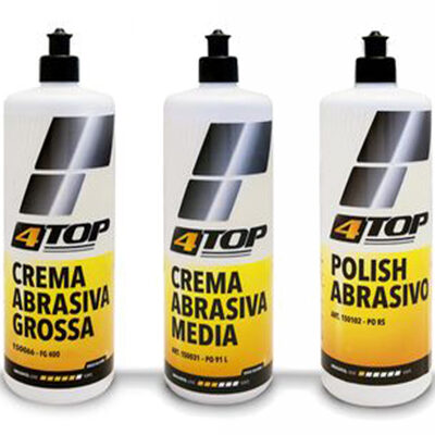 Kit Pasta Abrasiva Bianca 4Top - Pasta Grossa - Pasta Media - Polish Bianco