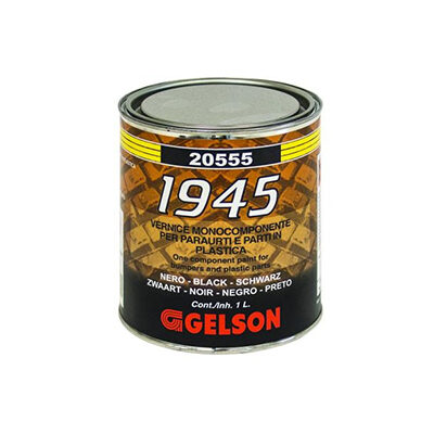 Vernice Monocomponente Nera Texturizzata per Plastiche 1 lt 1945 Gelson