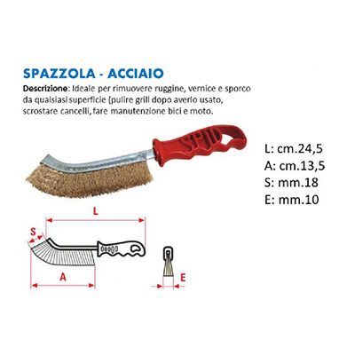 Spazzola in Acciaio Spid 24 cm