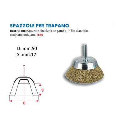 Spazzola per Trapano a Tazza modello TE50