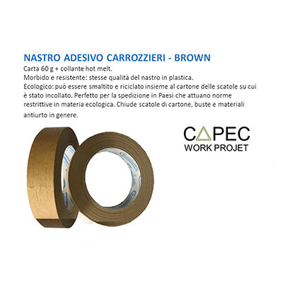 Nastro Adesivo Carta Gommata Brown 50x50