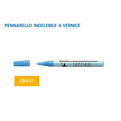 Pennarello Indelebile a Vernice Punta Media Giallo Nettuno