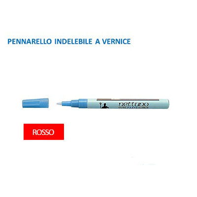 Pennarello Indelebile a Vernice Punta Media Rosso Nettuno