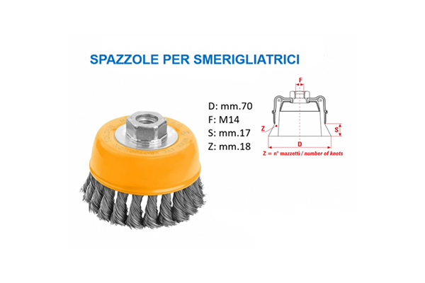 Flessibile Da Taglio Spazzola A Tazza In Acciaio 0.35mm - Diametro 70mm, Per Smerigliatrice (14000 RPM) Sverniciatore Per Legno