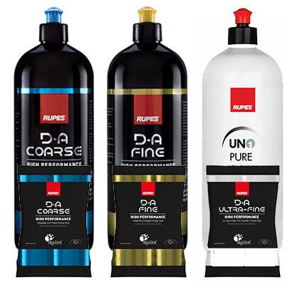 Kit Pasta Abrasiva Rupes - DA COARSE - DA FINE - PURE con Tamponi DA150H - DA150M - DA150S
