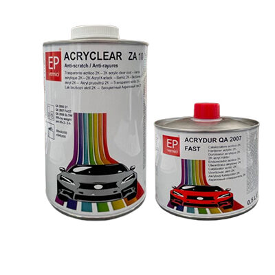 Kit Trasparente Acrilico 2K Anti-Scratch HS Acryclear ZA10 1 lt + Catalizzatore Fast 0.500 lt Ep Vernici
