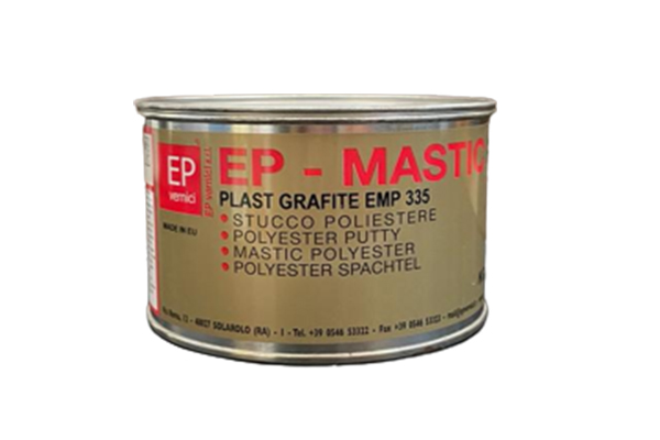 Stucco Poliestere per Plastica Ep-Mastic Plast Grafite in padella 1 kg Ep  Vernici - Top Color