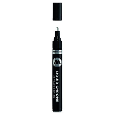 Pennarello Effetto Cromo - Liquid Chrome per Ritocchi Punta Fine 2 mm - Mirror Effect