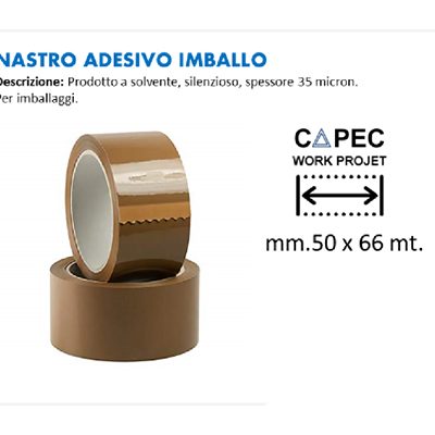 Nastro Adesivo da imballo Silenziato Avana 50x66