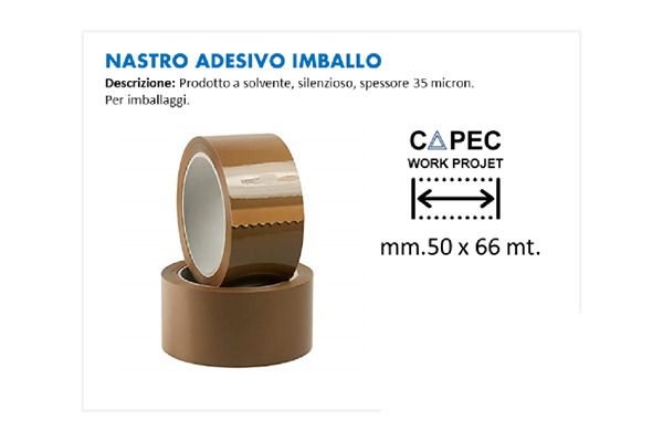 Nastro Adesivo da imballo Silenziato Avana 50x66
