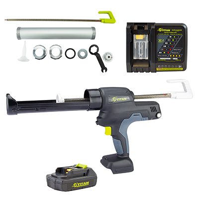 Pistola per Sigillante a Batteria con Batteria inclusa e Caricabatterie Titan