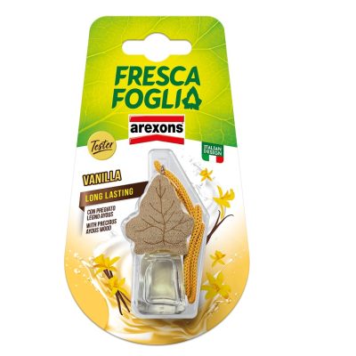 Profumatore per Auto Fresca Foglia Boccettino Vanilla Arexons