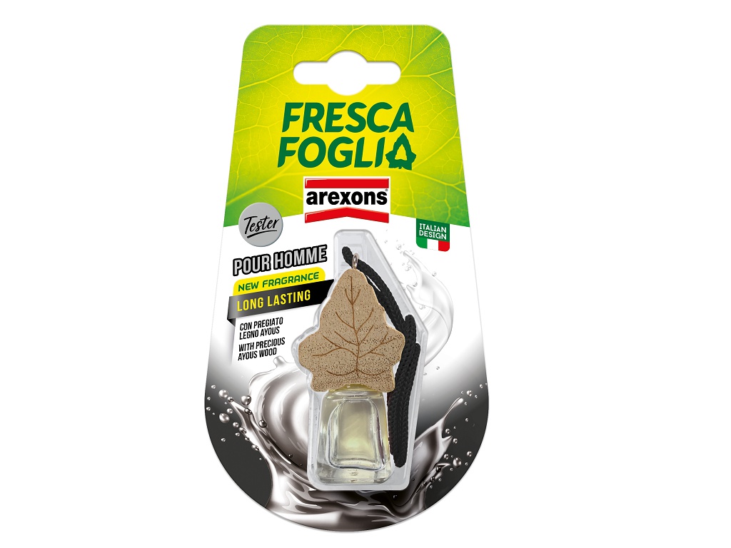 Profumatore per Auto Fresca Foglia Boccettino Pour Homme Arexons