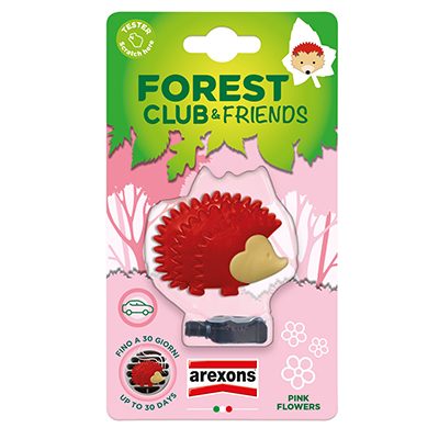Profumatore per Auto Forest Club Riccio Pink Flowers Arexons