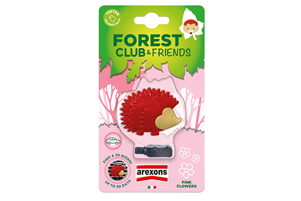 Profumatore per Auto Forest Club Riccio Pink Flowers Arexons