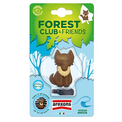 Profumatore per Auto Forest Club Lupo Ocean Breeze Arexons