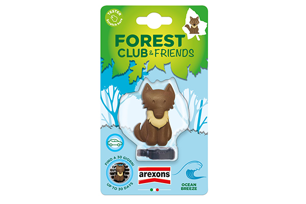 Profumatore per Auto Forest Club Lupo Ocean Breeze Arexons