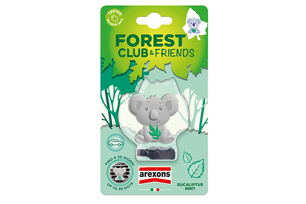 Profumatore per Auto Forest Club Koala Eucalipt Mint Arexons