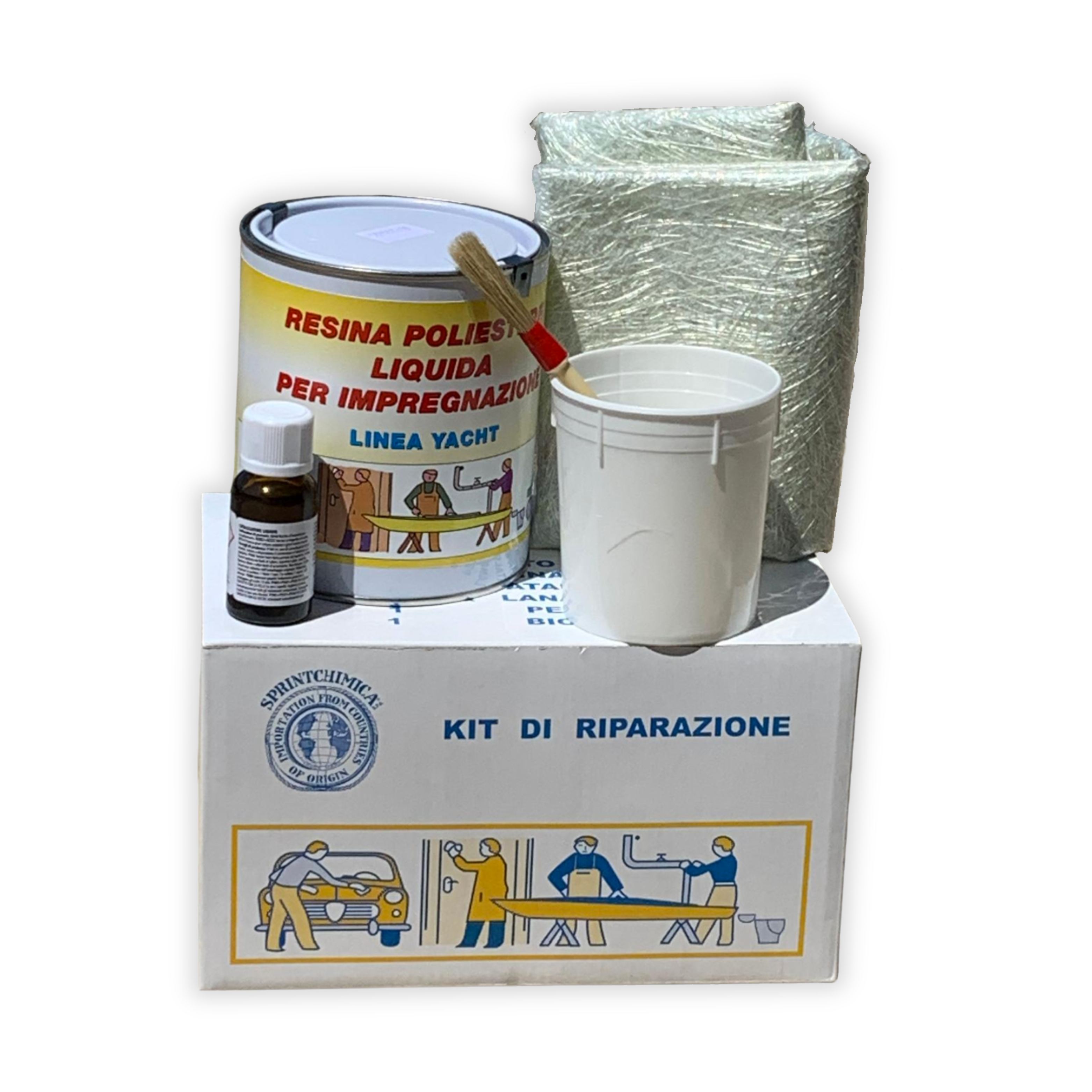kit resina poliestere liquida