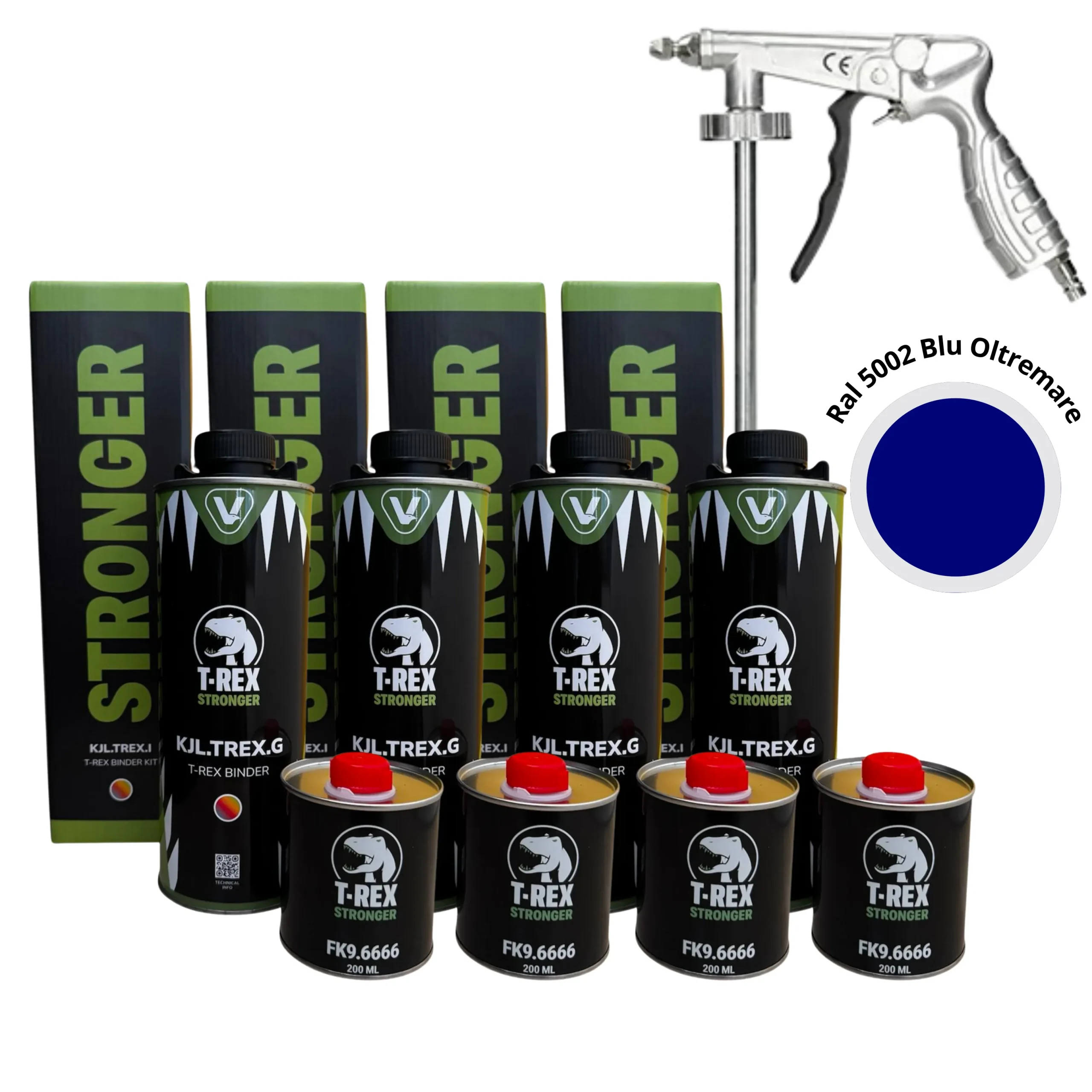 t rex ral 5002 blu oltremare 4 lt pistola