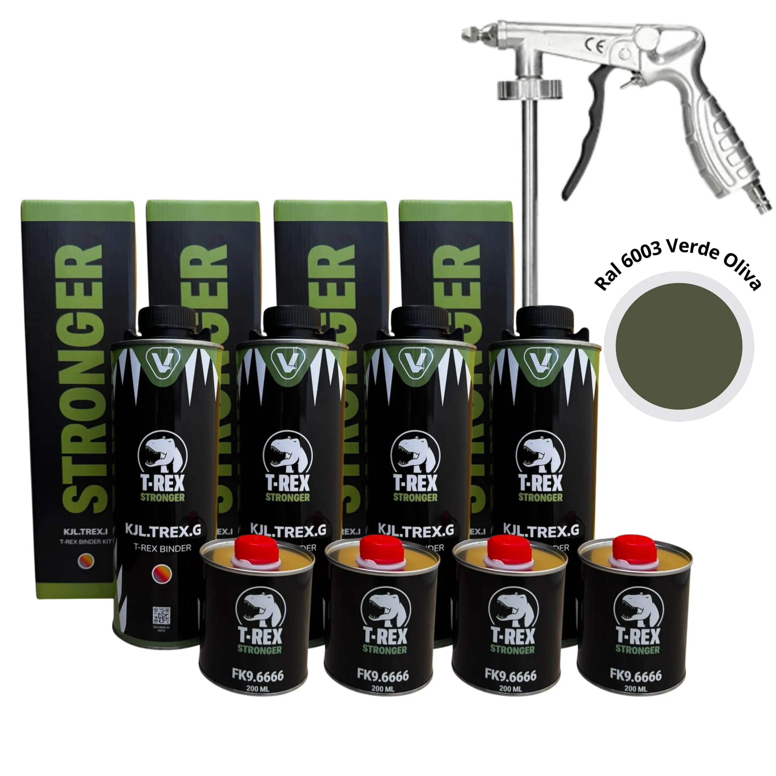 t rex ral 6003 verde oliva 4 lt pistola