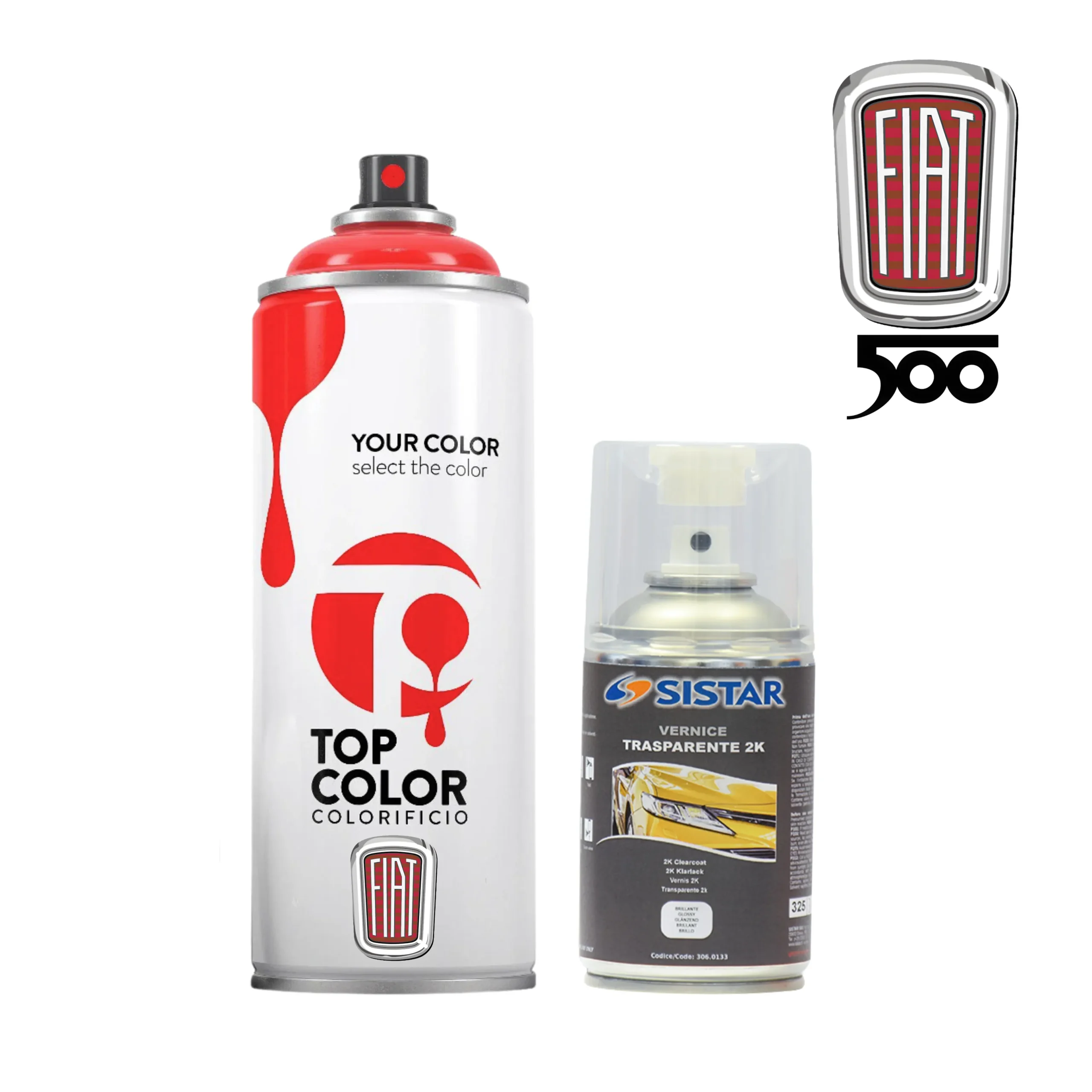 spray base opaca trasparente 2k fiat 500 2