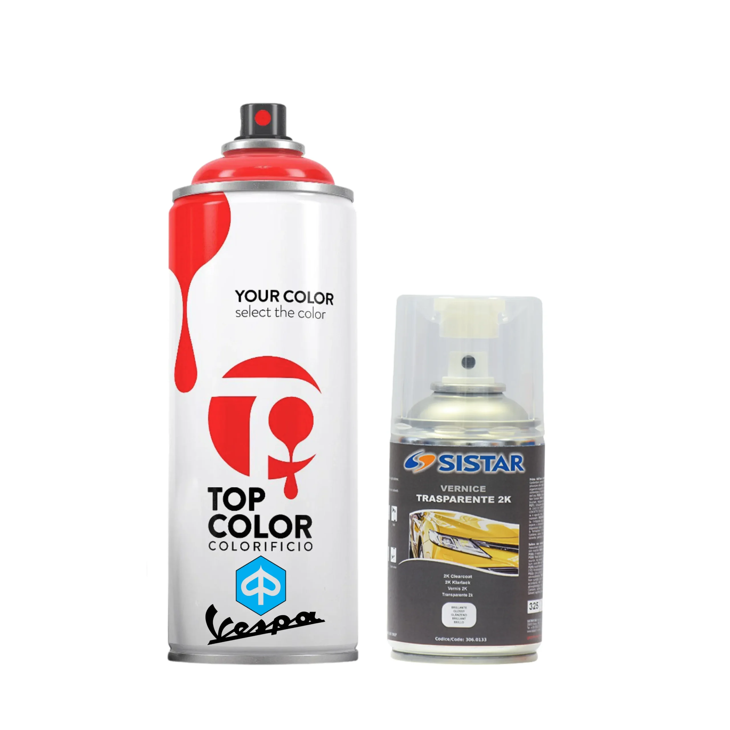 spray base opaca trasparente 2k piaggio vespa 1