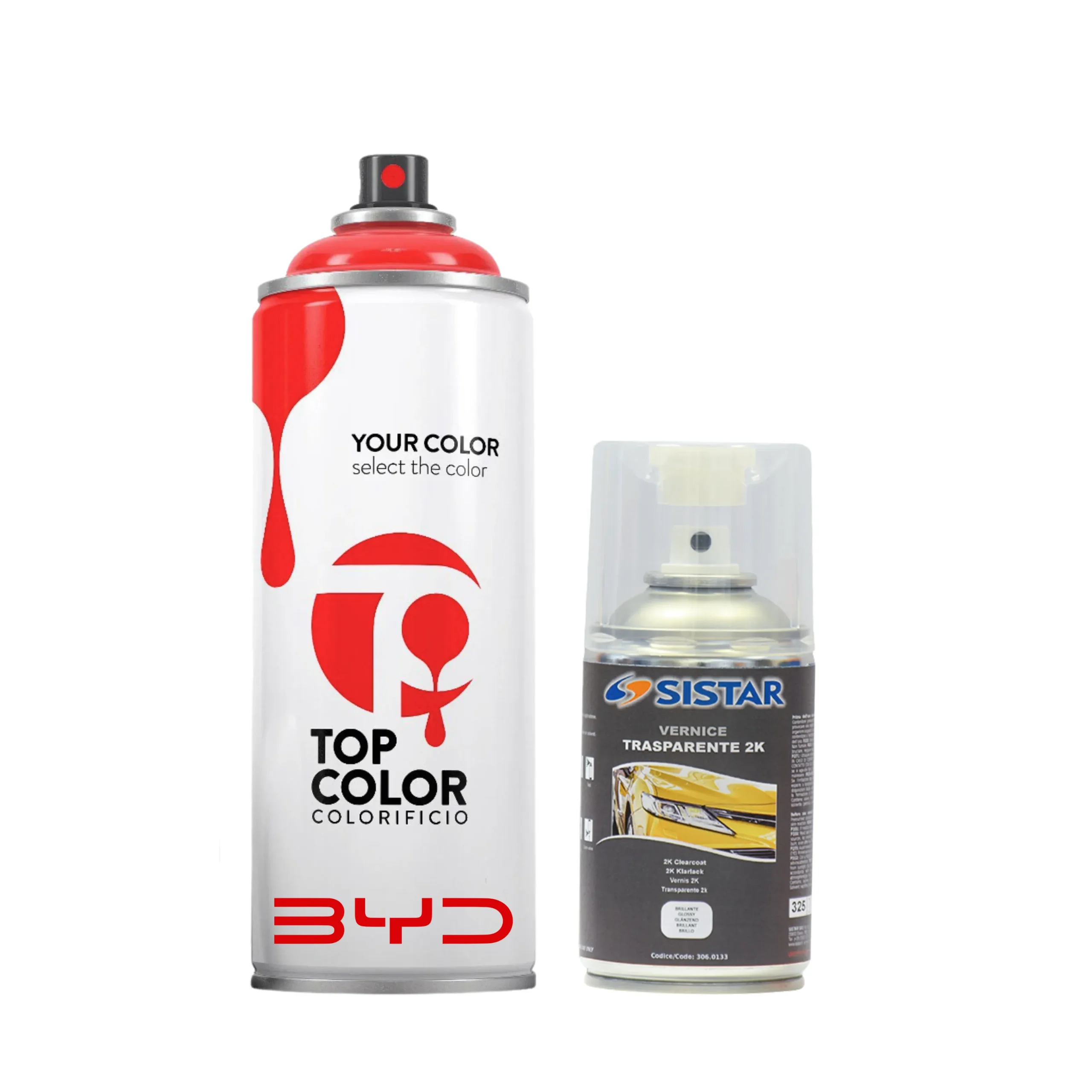spray base opaca trasparente 2k byd auto 1