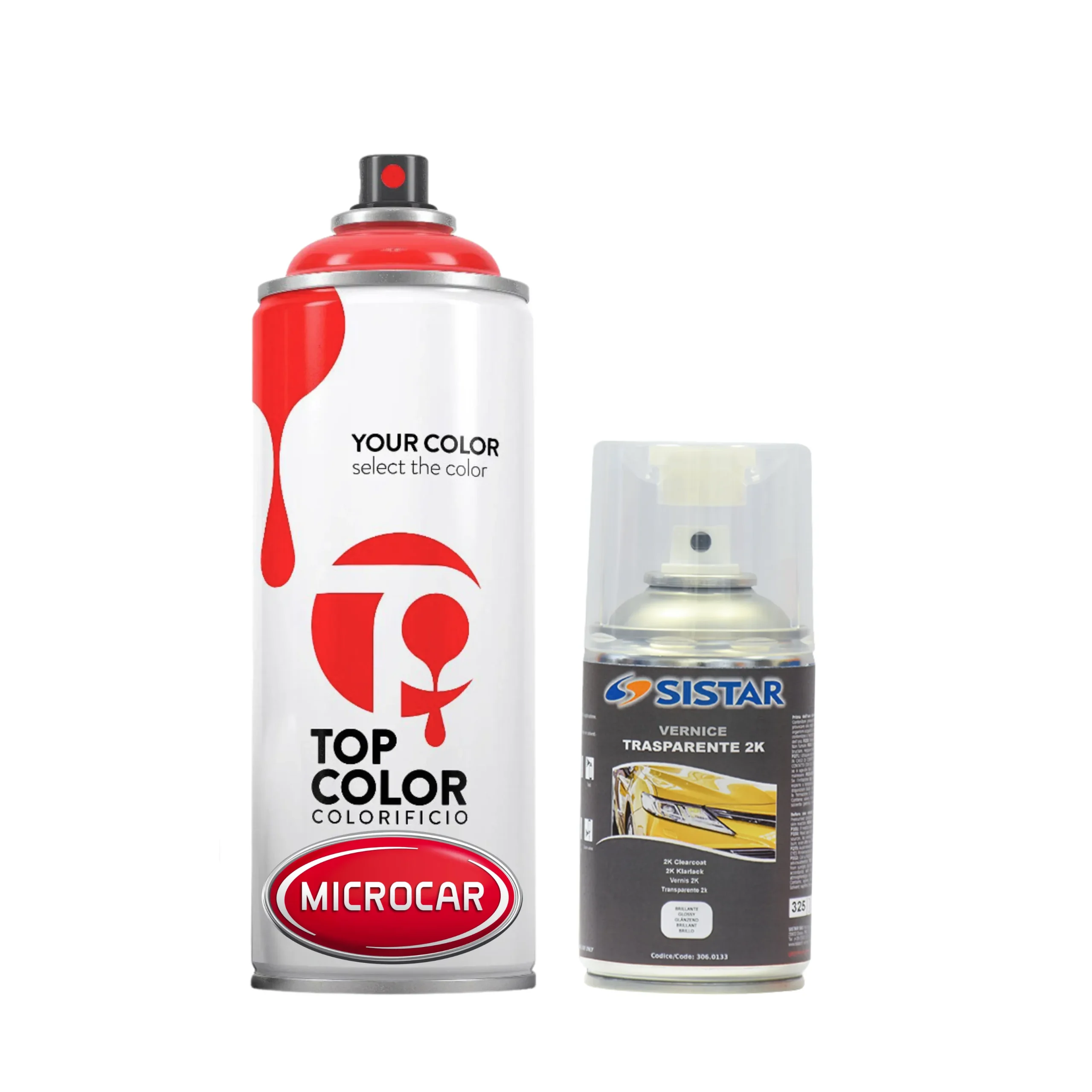 spray base opaca trasparente 2k microcar