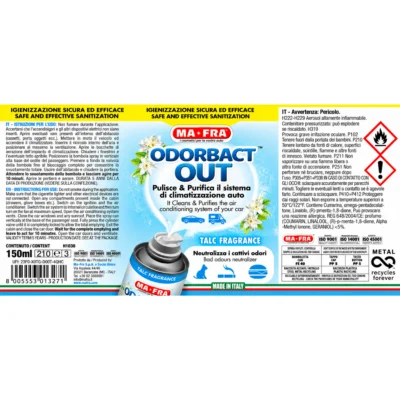 odorbact out talc etichetta